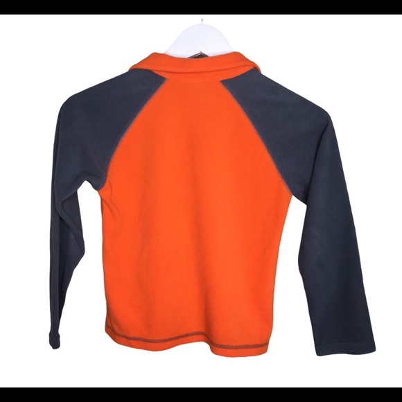 COLUMBIA Glacial 1/4 Quarter Zip Fleece Sweater With Long Sleeves Orange 6-7Y - Picture 7 of 8